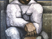 Ricardo Carpani (1930-1997), Estibador, óleo sobre tela, 145 x 111 cm., 1970